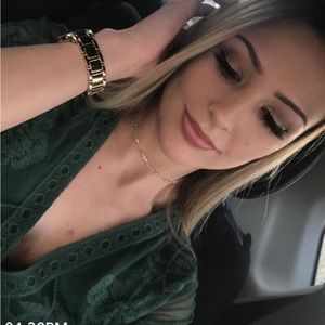 Lace overlay hunter green dress